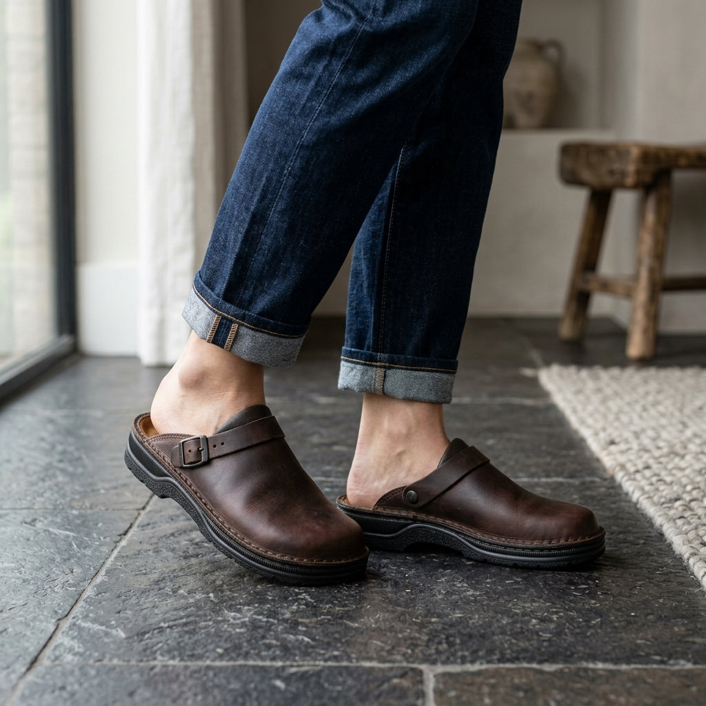 Merano Leather Clogs