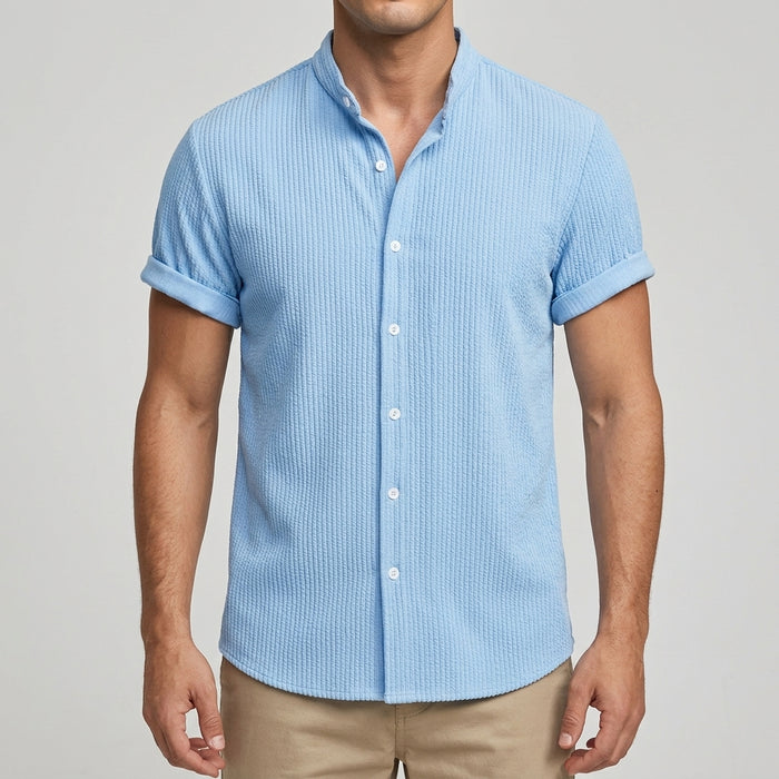 Aldren Ribbed Mandarin Shirt