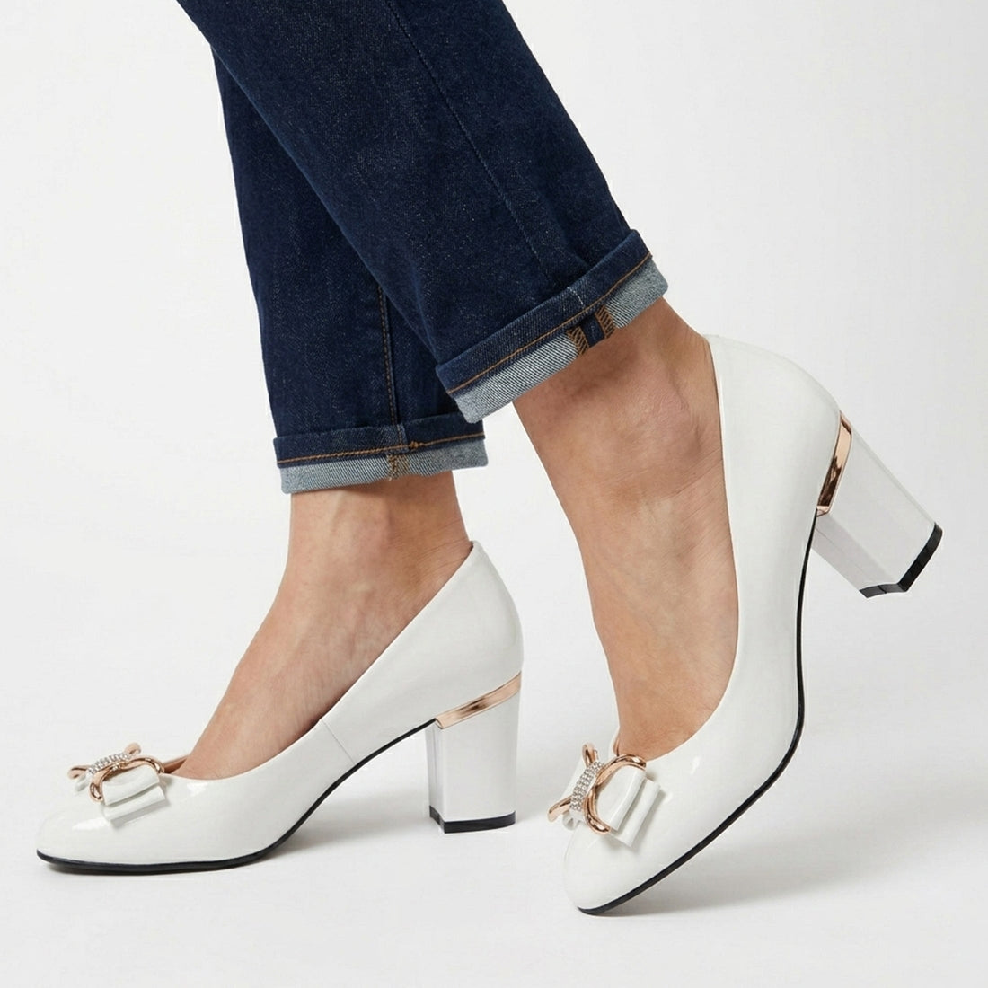 Crete Block Heel Pumps