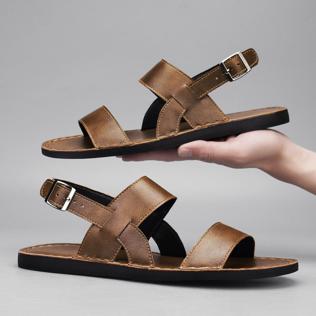 Amalfi Leather Fisherman Sandals