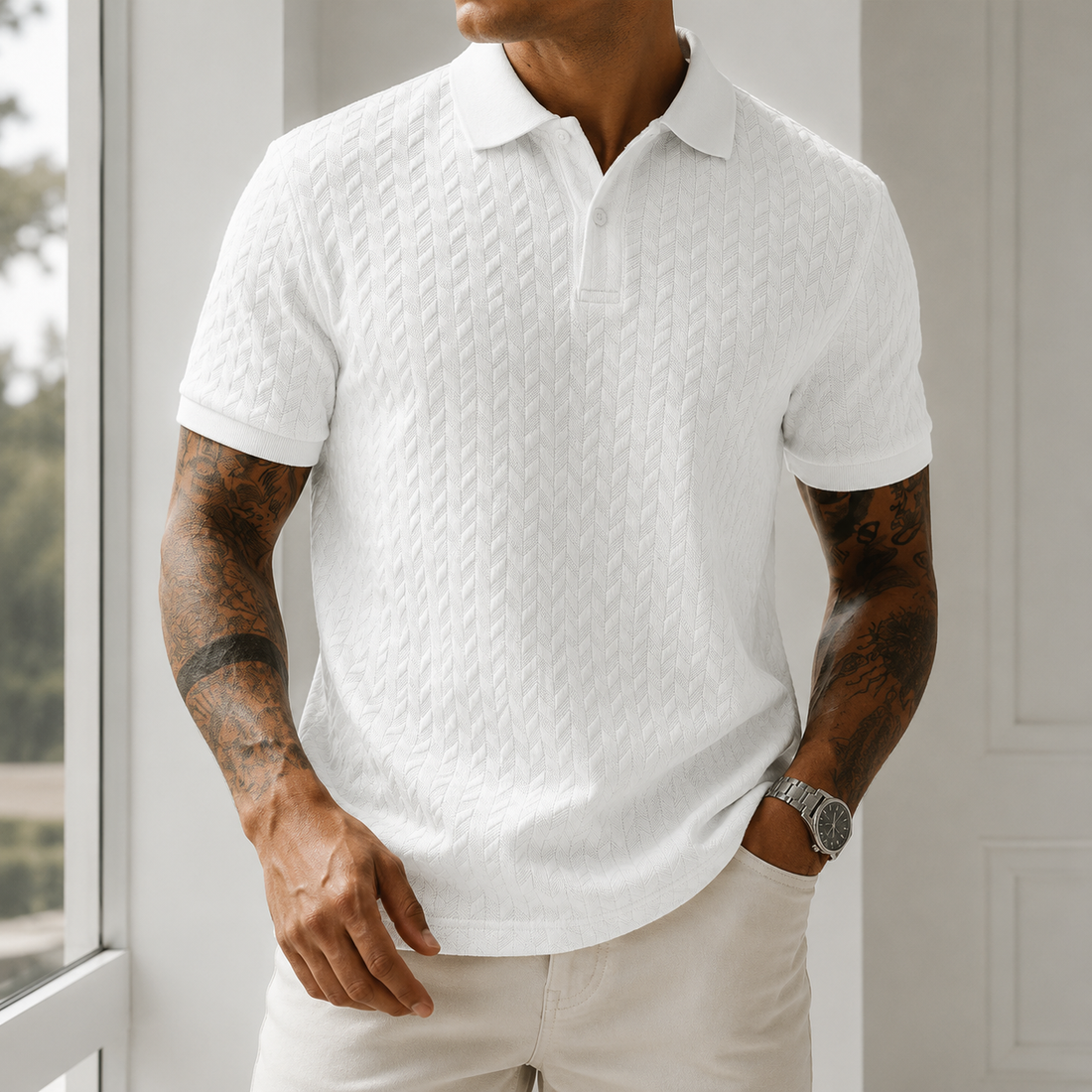 Ainsley Textured Polo