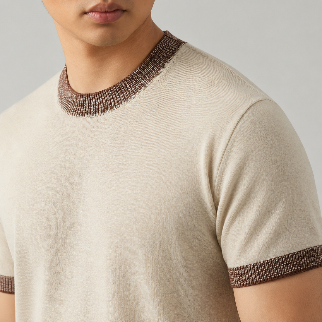 Beaufort Contrast Knit Tee