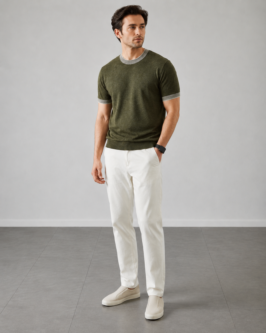 Beaufort Contrast Knit Tee