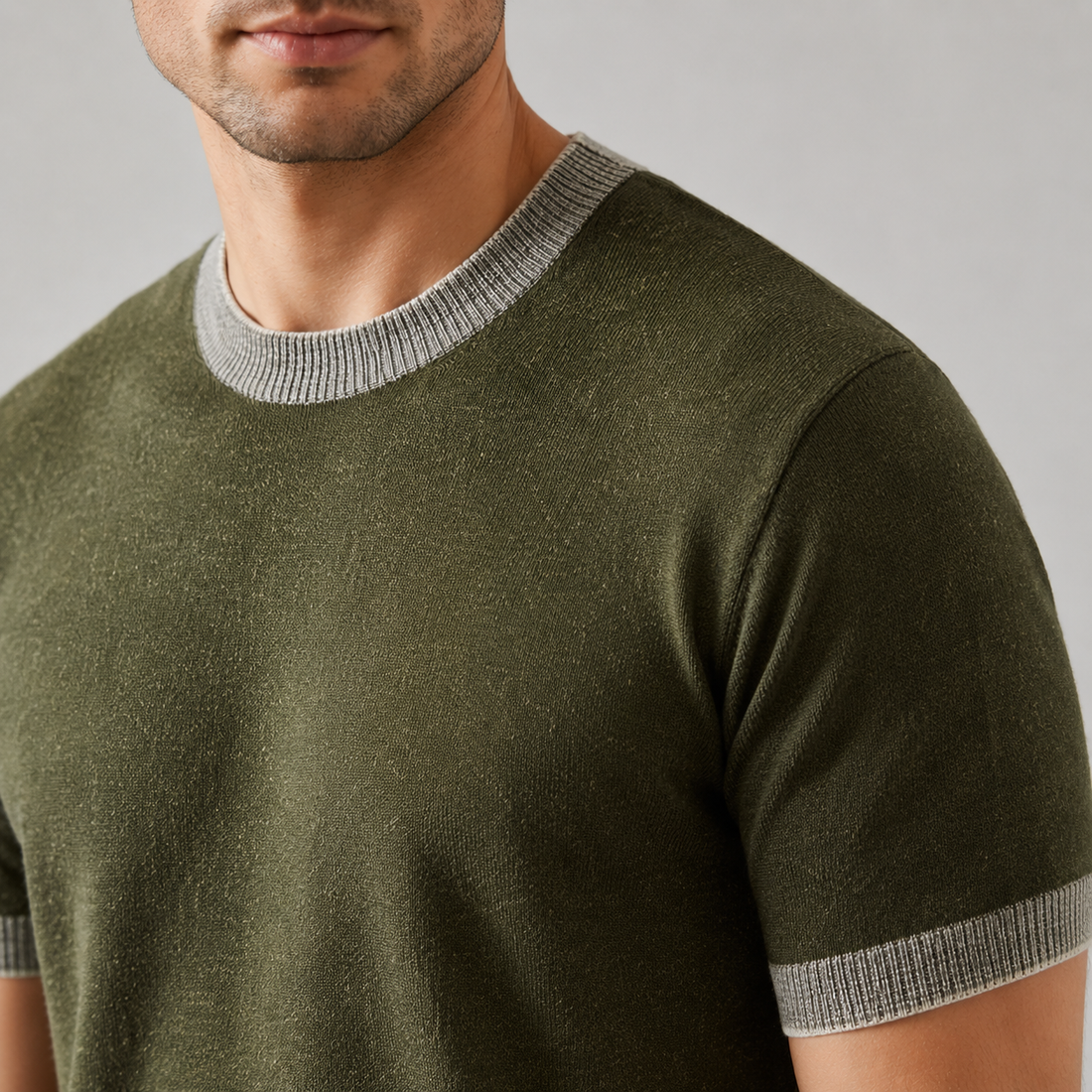 Beaufort Contrast Knit Tee