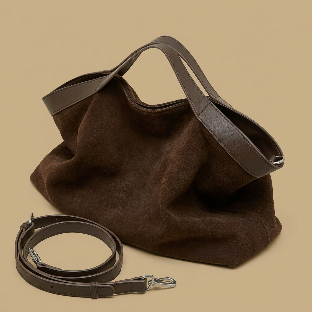 Valloraine Suede Triangle Tote