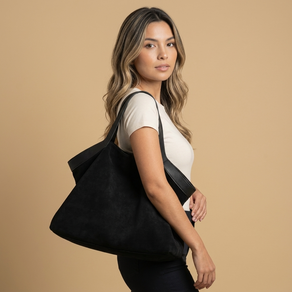 Valloraine Suede Triangle Tote