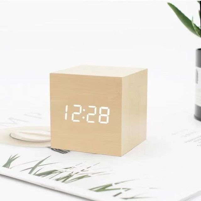 Sonoma Wood-Grain Alarm Clock