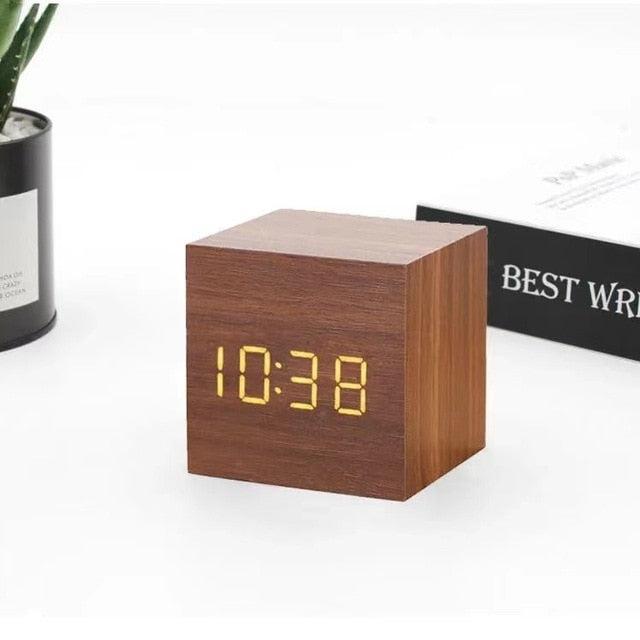 Sonoma Wood-Grain Alarm Clock