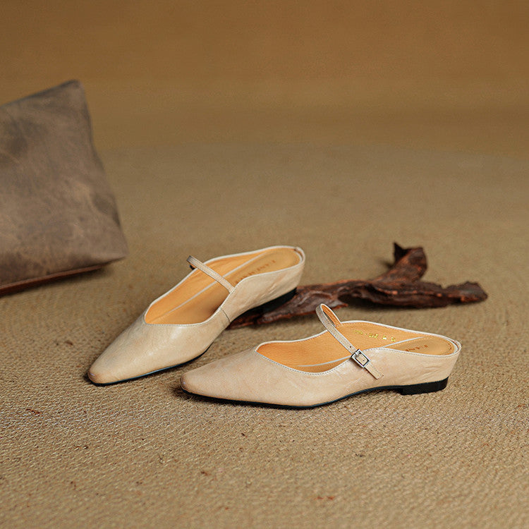 Evora Leather Mules