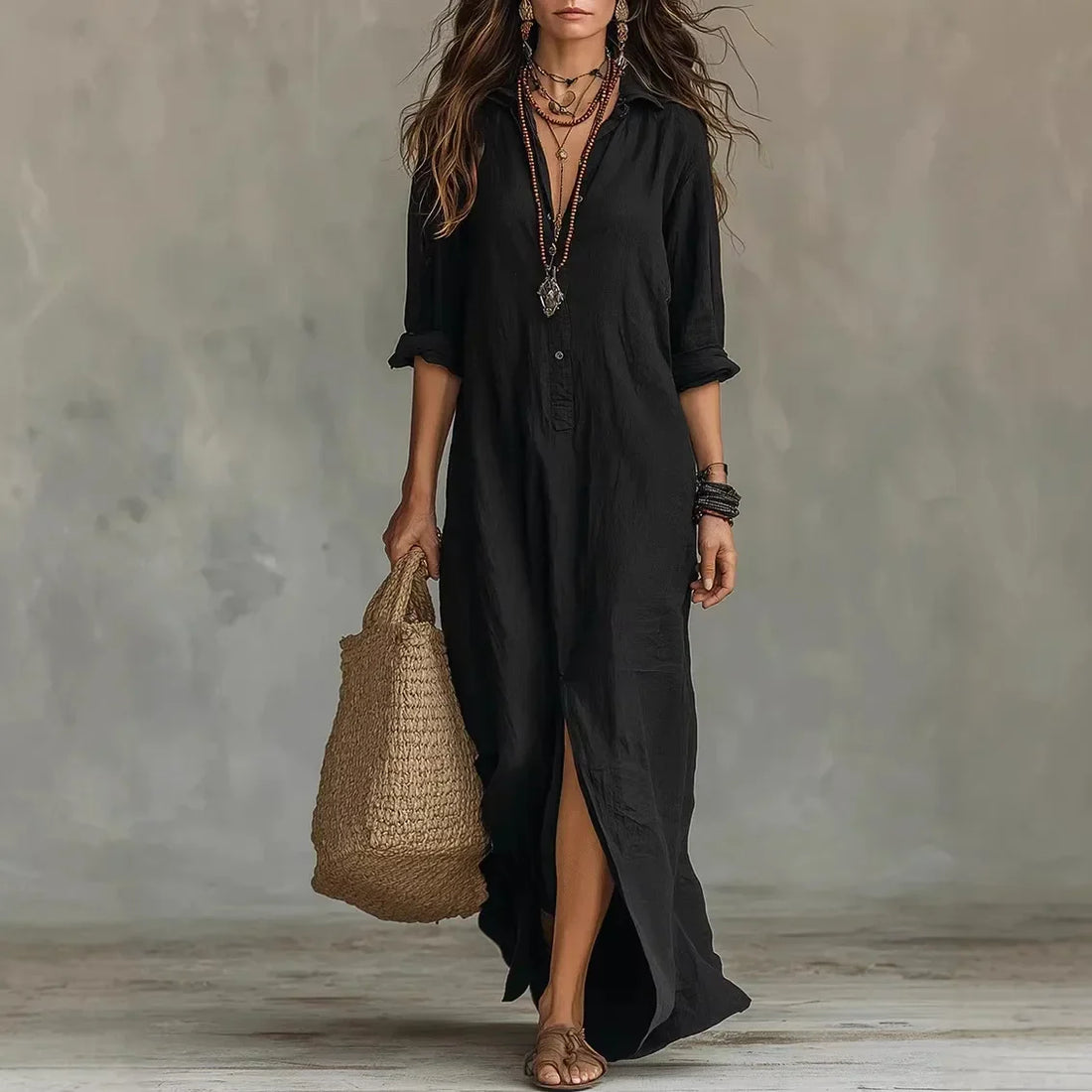 Calabria Linen Shirt Dress
