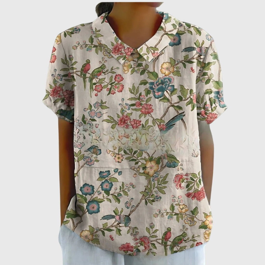 Marielle Floral Linen Blouse