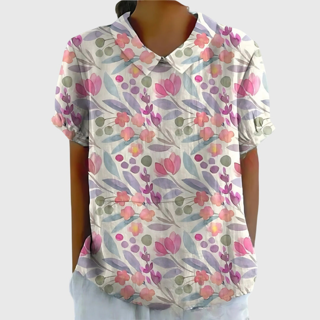 Marielle Floral Linen Blouse