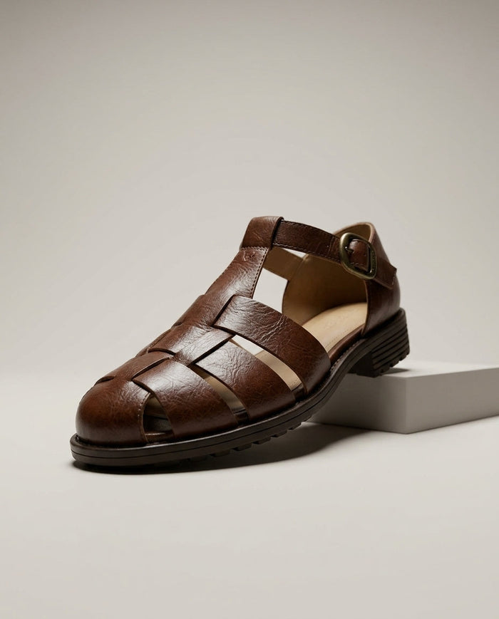 Verona Woven T-Strap Sandals