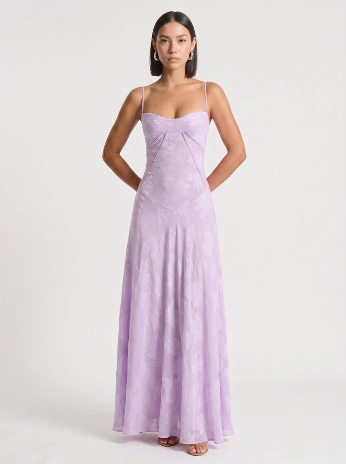 Annelise Satin Maxi Dress