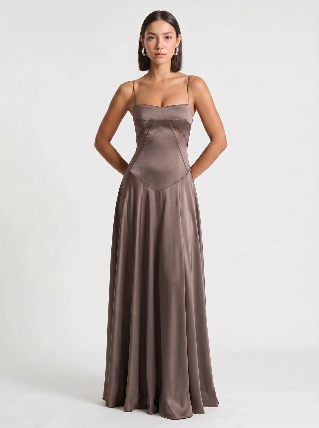 Annelise Satin Maxi Dress