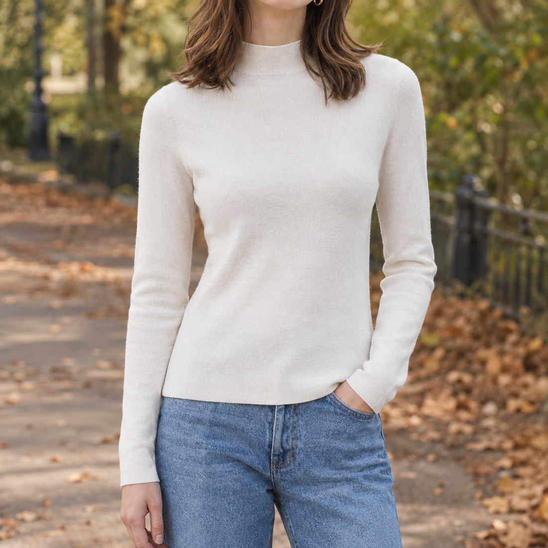 Wilhelmina-Rae Cashmere Sweater - White
