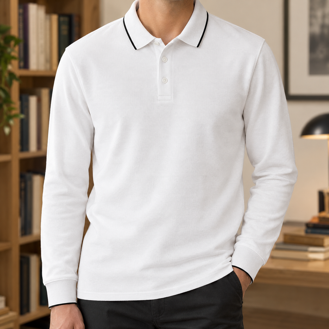 Donovan-Ellis Slim Fit Polo - White