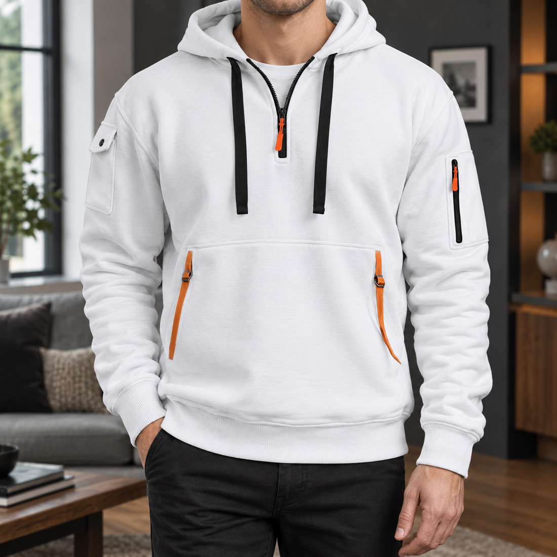 Casimir-Dean Utility Hoodie - White