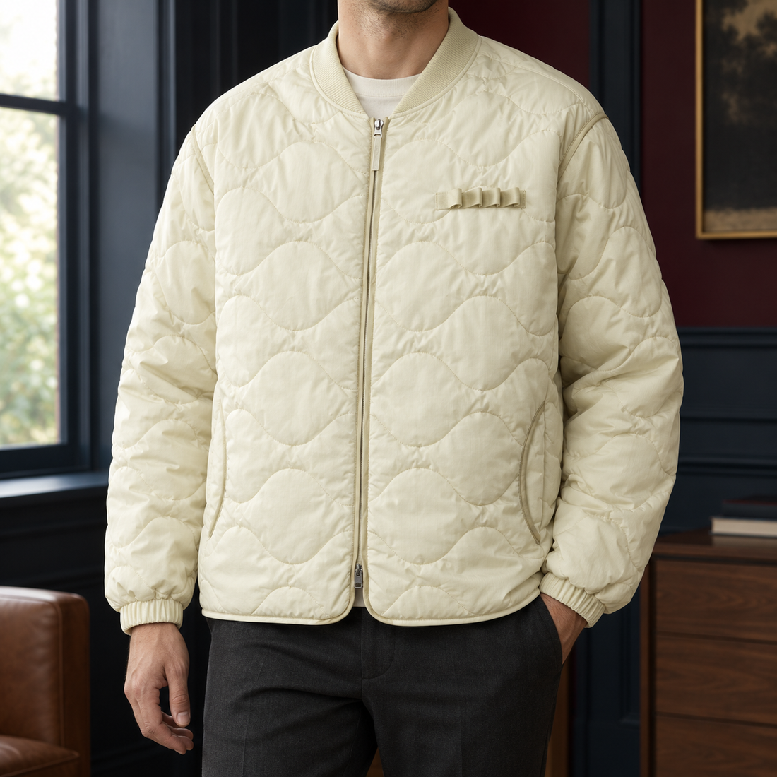 Otto-York Quilted Jacket - White