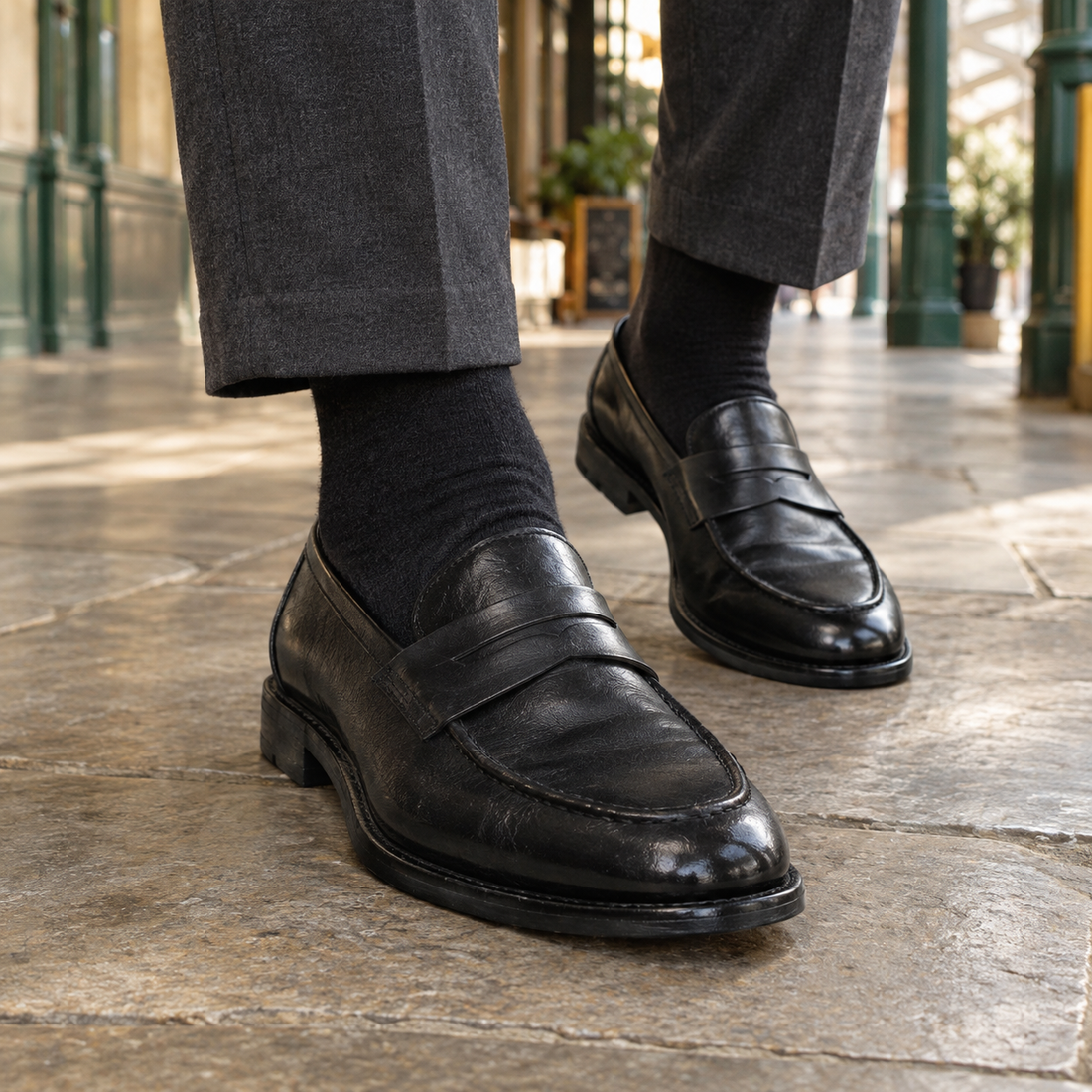 Moretti Leather Loafers - Black