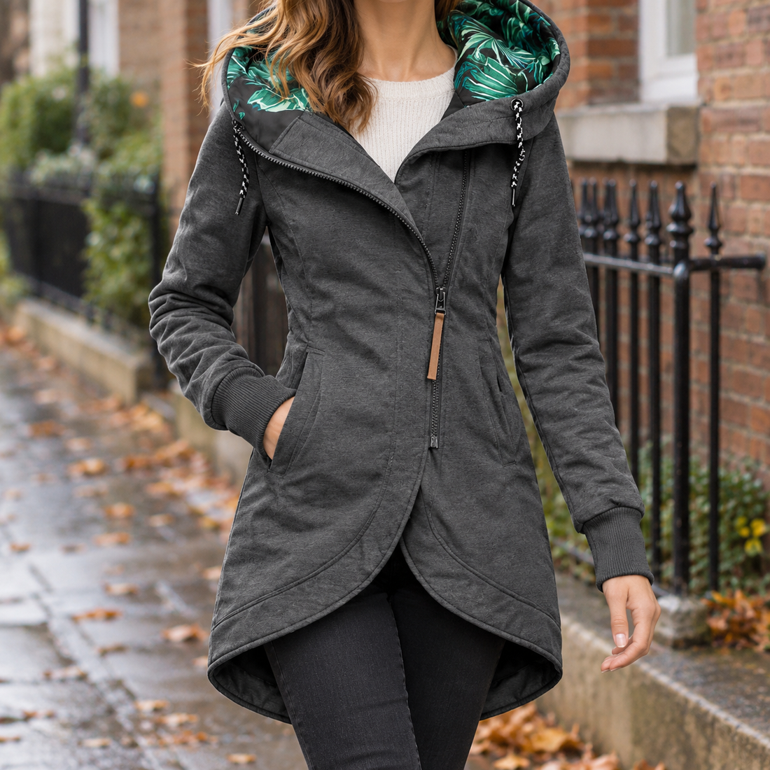 Heidi-Louise Hooded Jacket - Gray