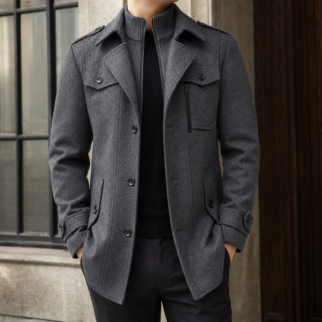 Burnaby-Cole Layered Jacket - Gray