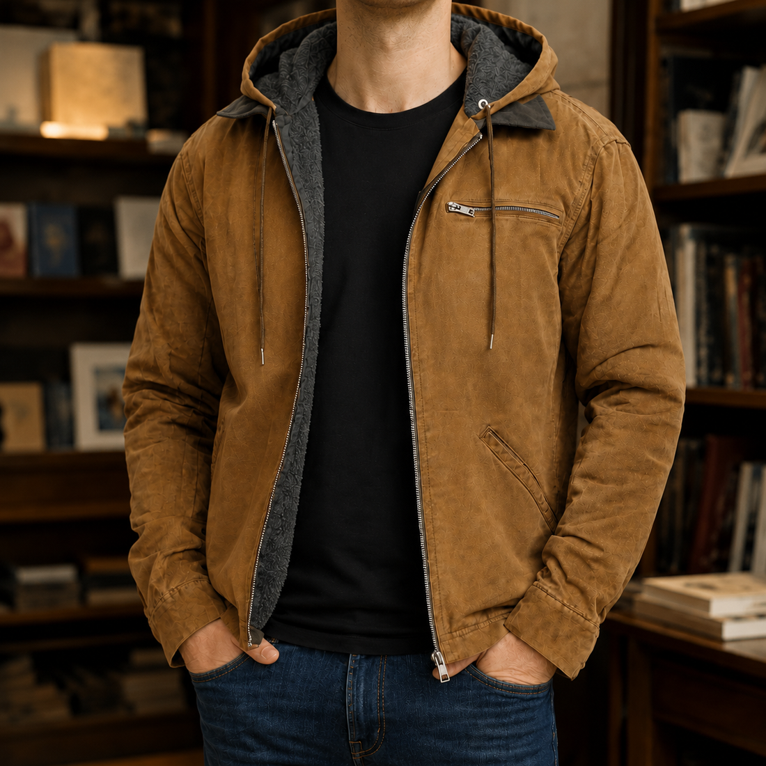 Axel Hooded Jacket - Brown