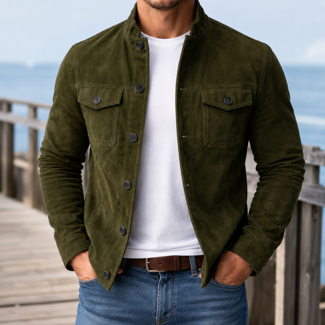 Magnus Military Jacket - Army Green