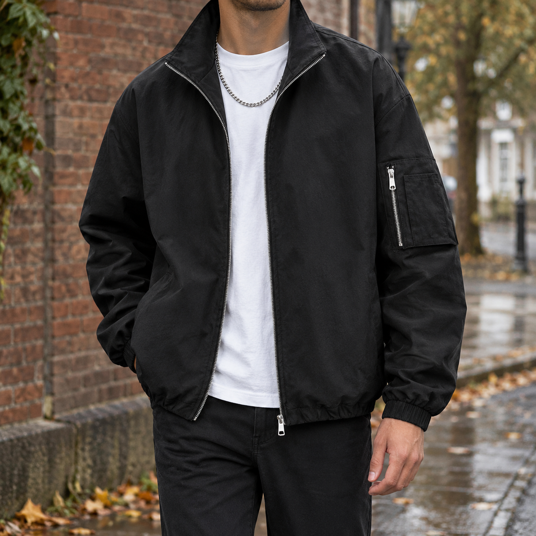 Julian-West Flight Jacket - Black