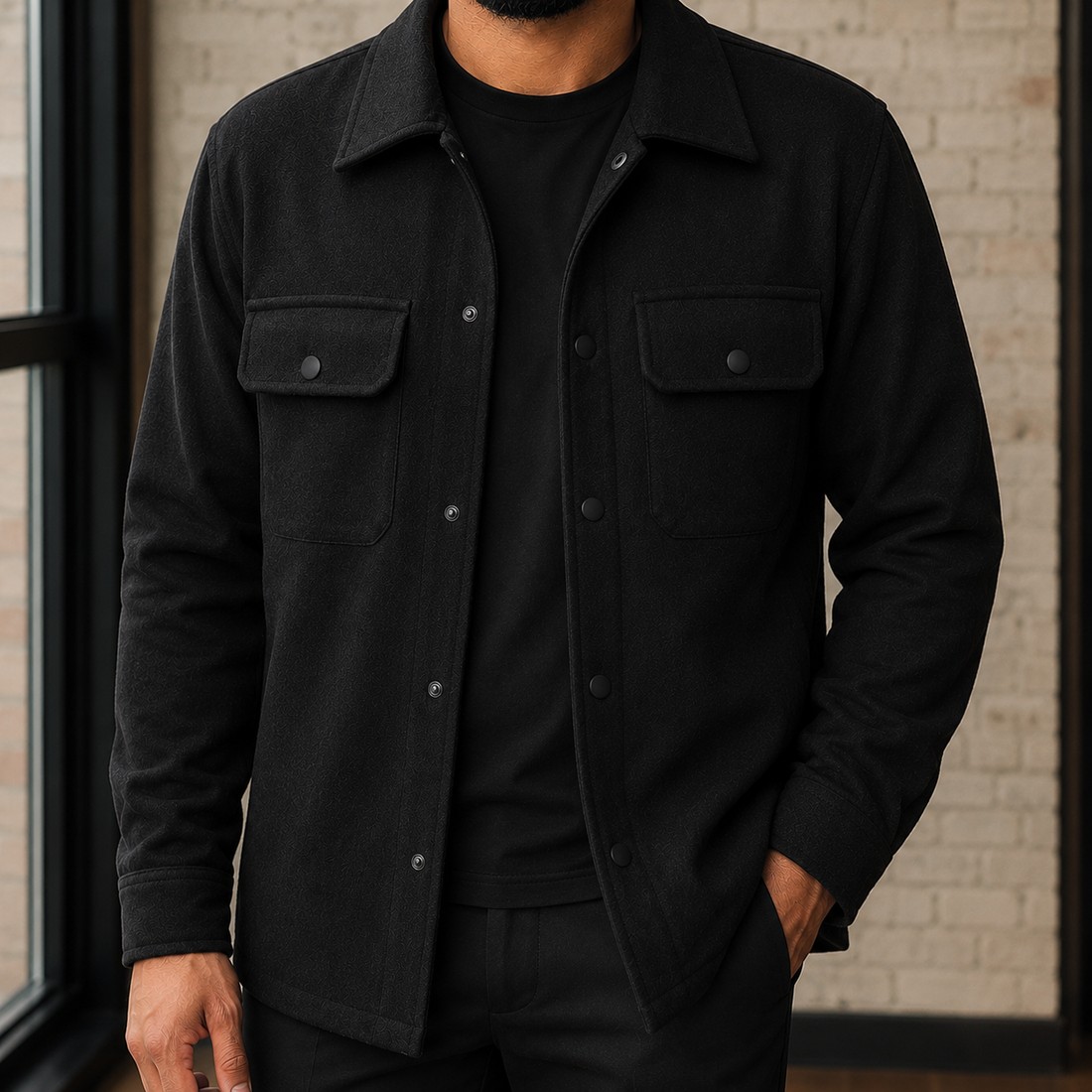Knox Overshirt Jacket - Black