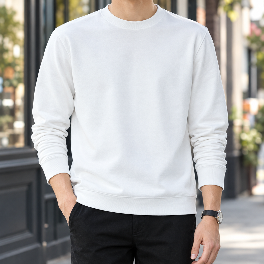 Ennis-Grant Crewneck Sweatshirt - White
