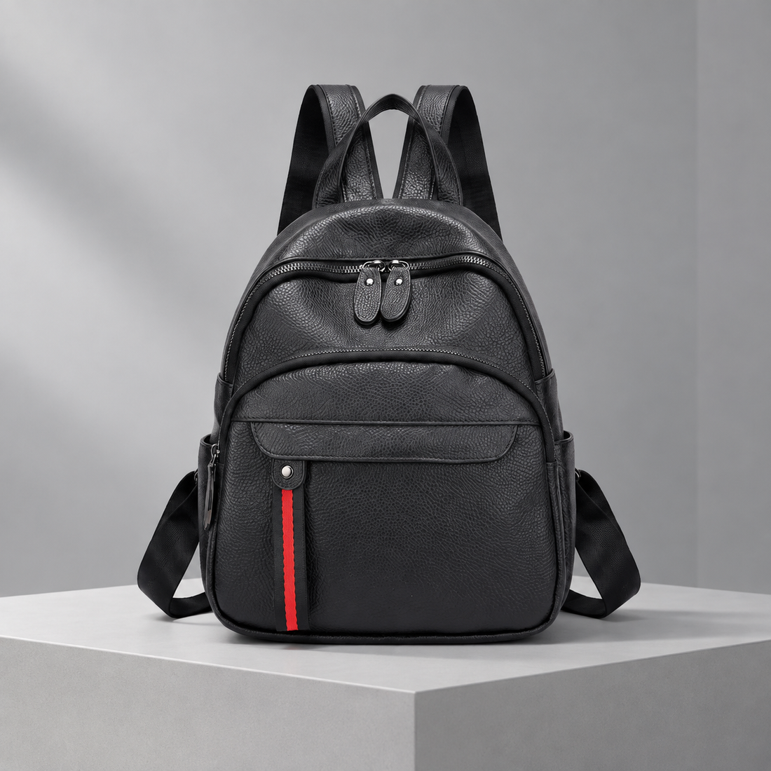 Rizzi Leather Backpack - Black