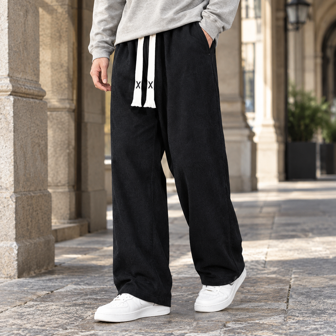 Dario-York Relaxed Fit Pants - Black