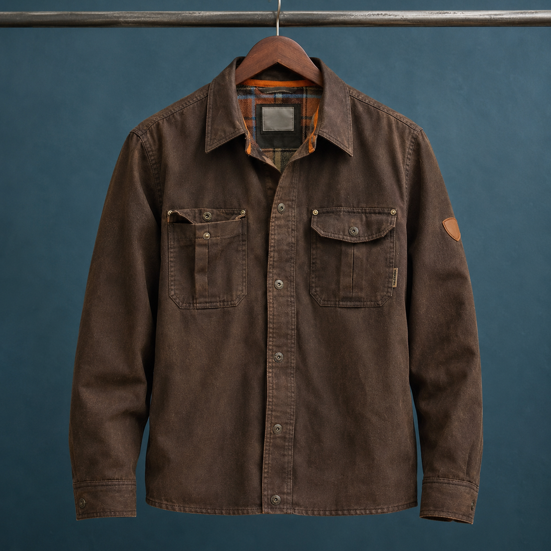 Vaughn Waxed Jacket - Dark Brown