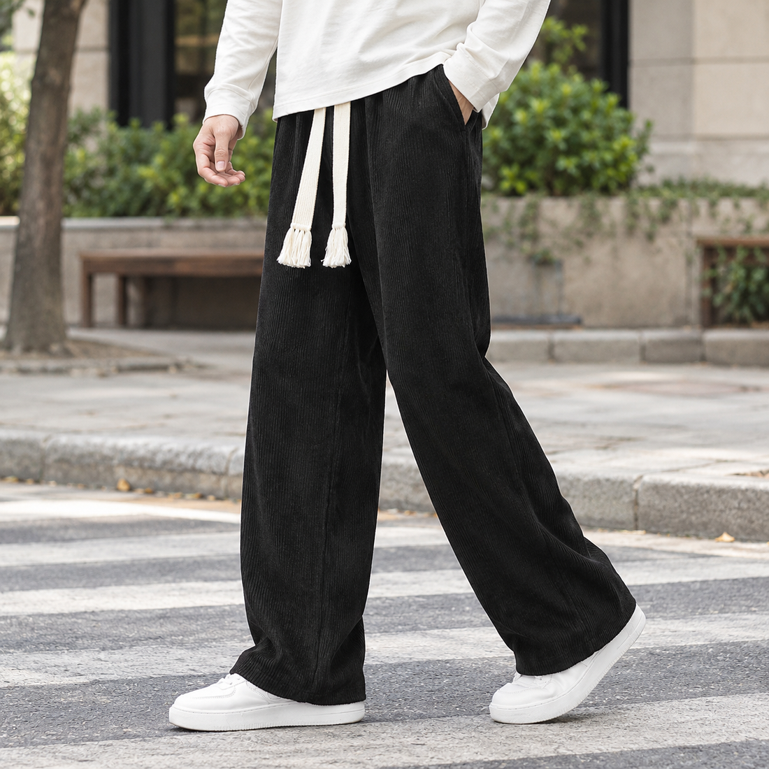 Lewis-West Straight Leg Pants - Black