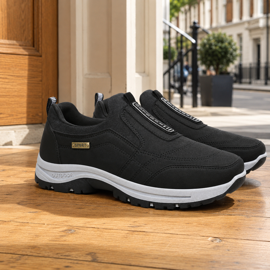 Carlotti Slip-On Sneakers - Midnight Black