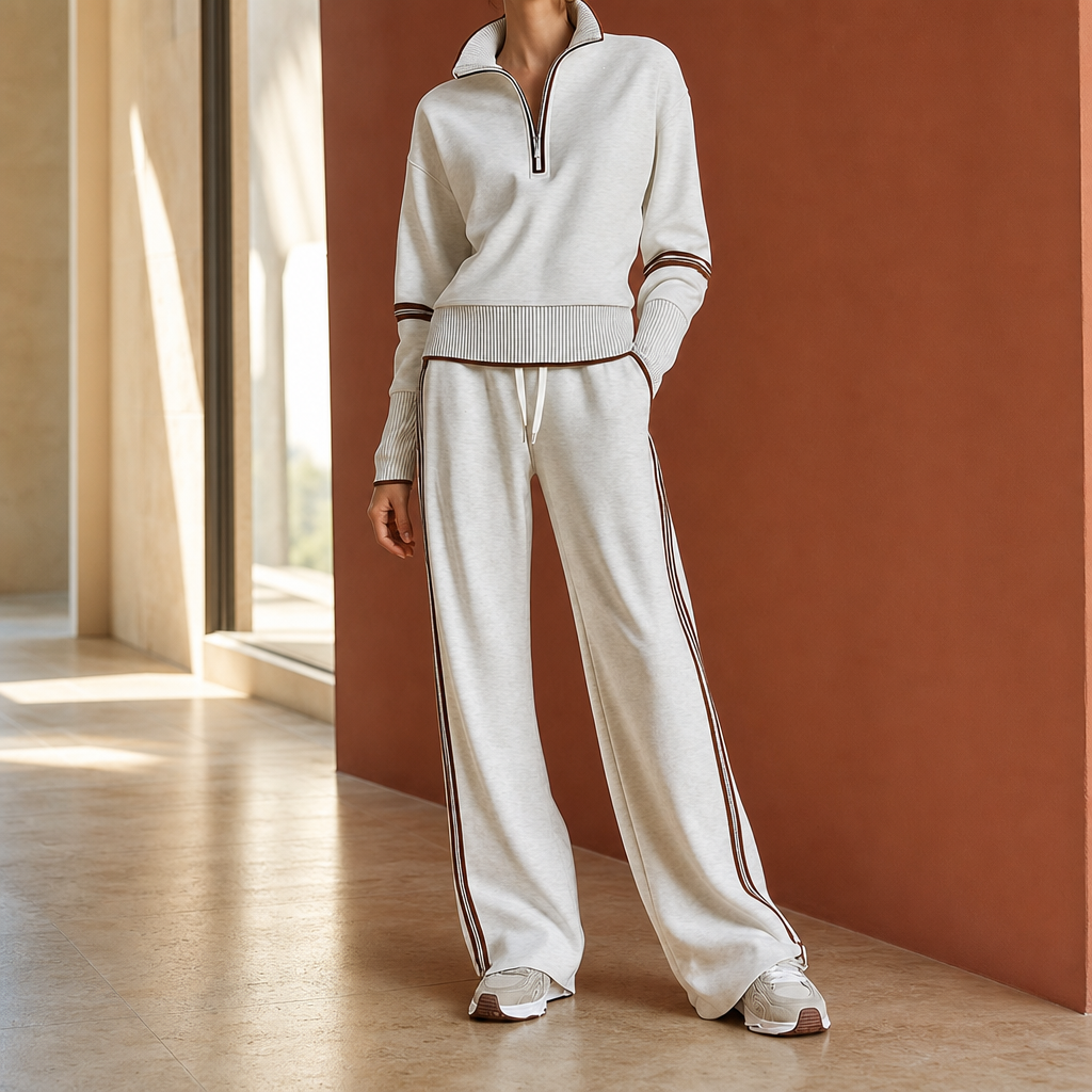 Ysabel Wide Leg Set - White