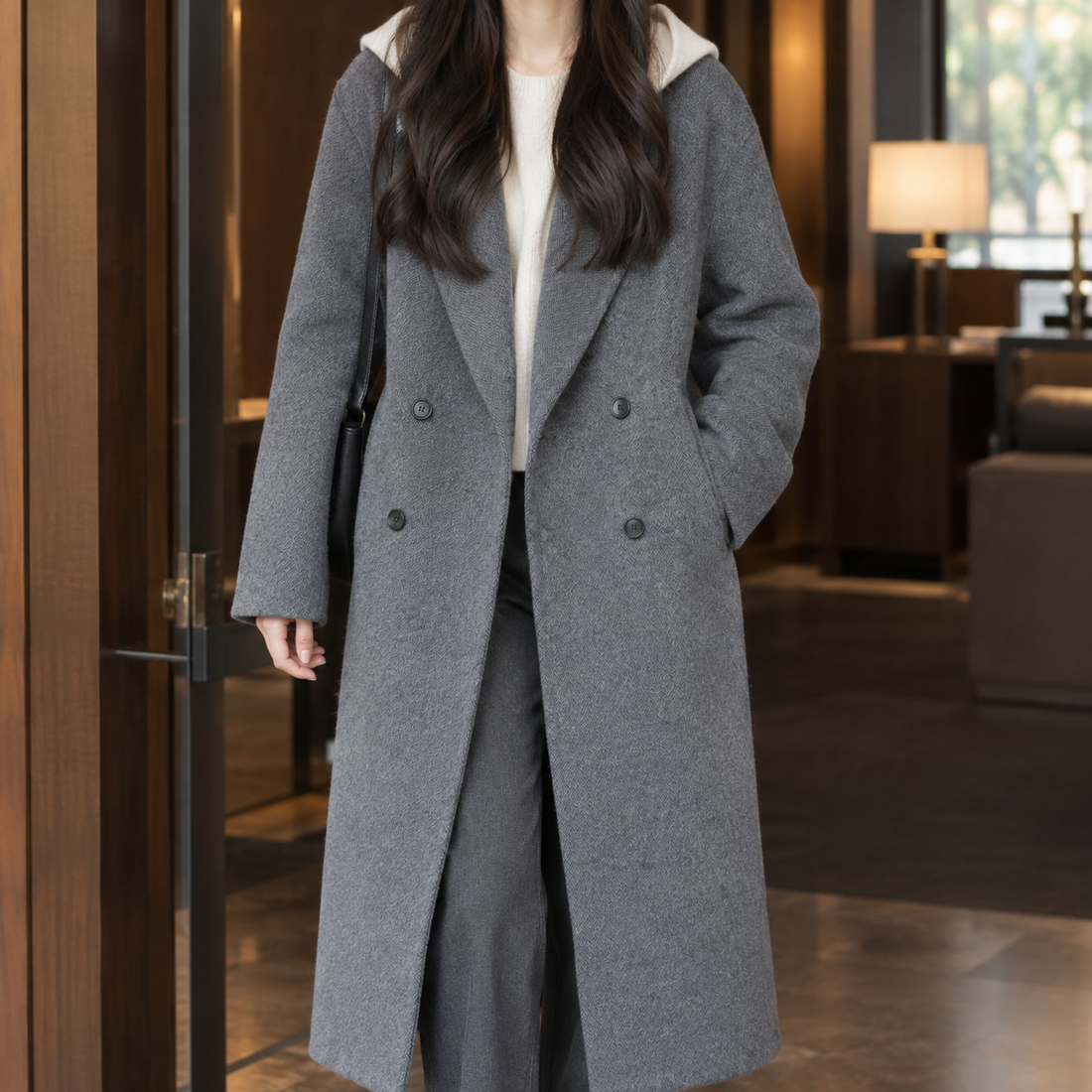 Aubrey-June Wool Coat - Gray
