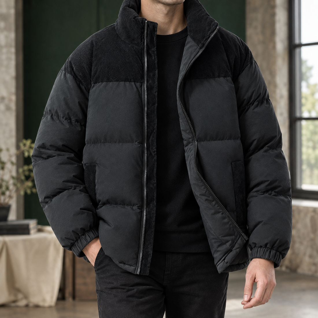 Balthasar-James Corduroy Jacket - Black
