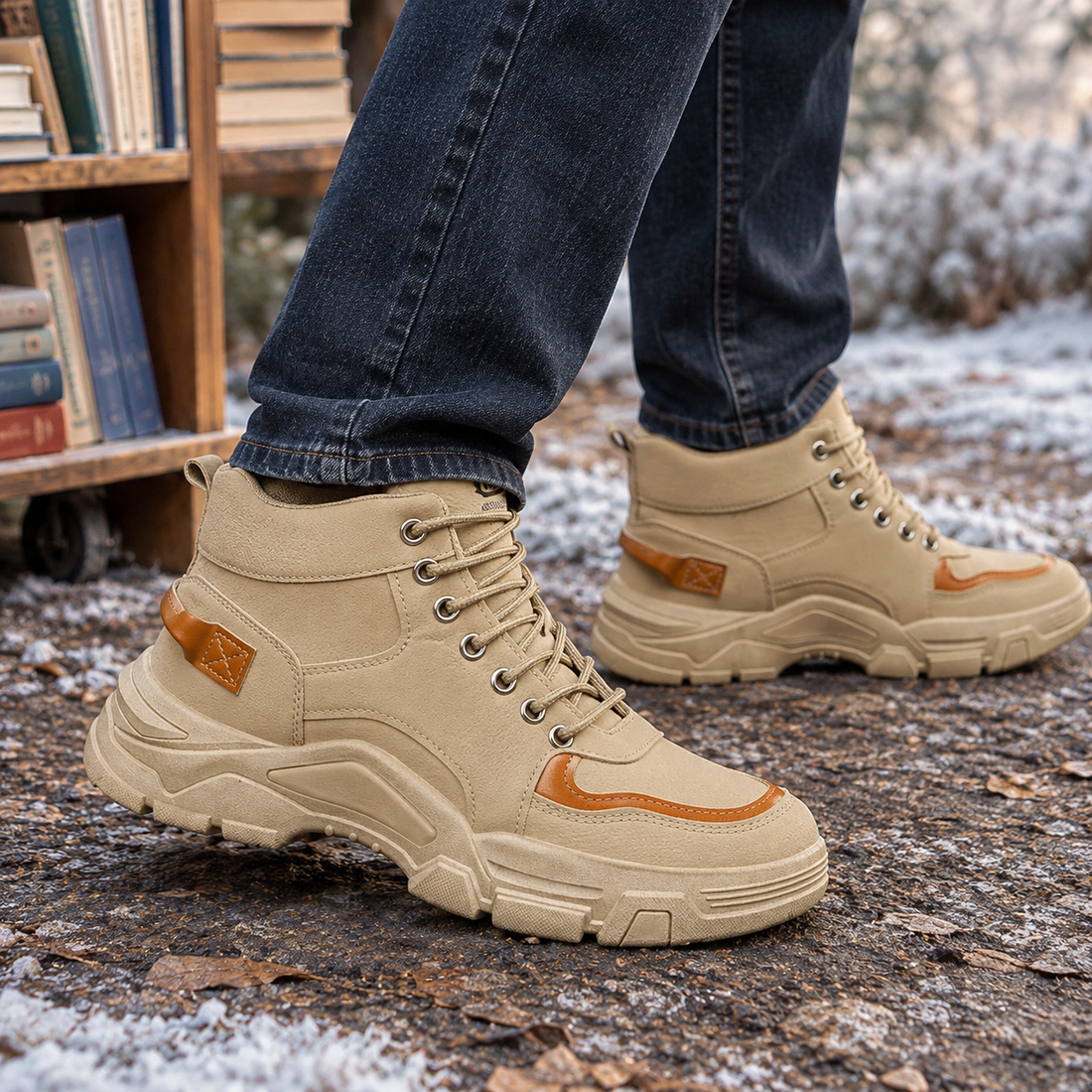 Battaglia-Volo High Top Boots - Khaki