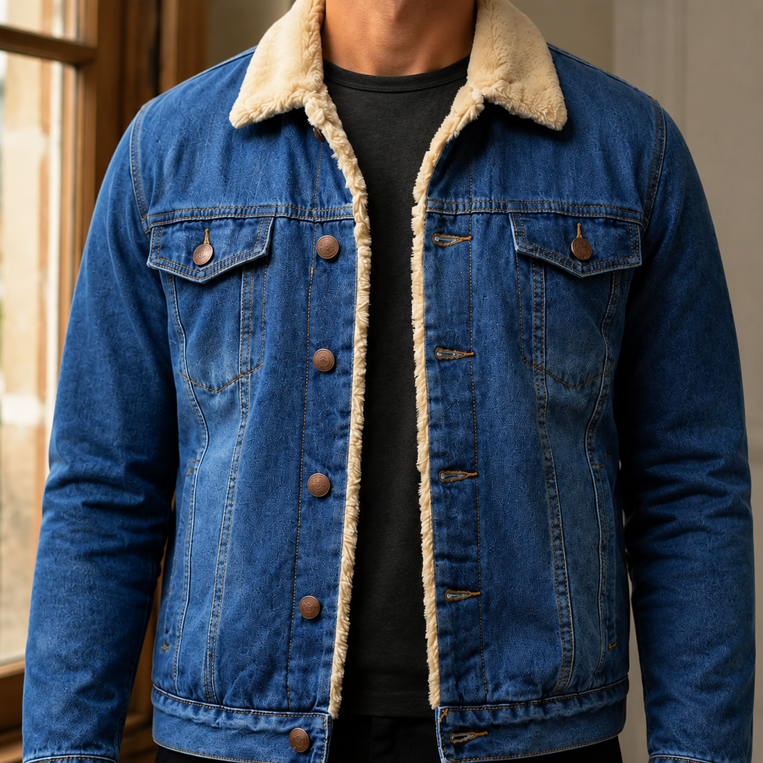 Jasper-Scott Lined Denim Jacket - Blue
