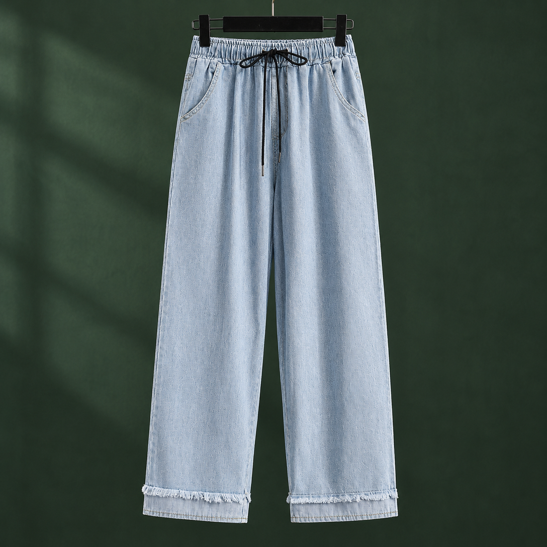 Yannick-Lane Wide Leg Pants - Light Blue