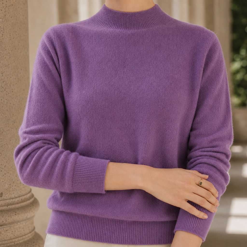 Francesca Cashmere Sweater - Purple
