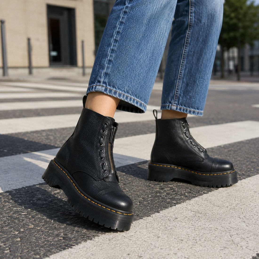 Arezzo Platform Boots - Black