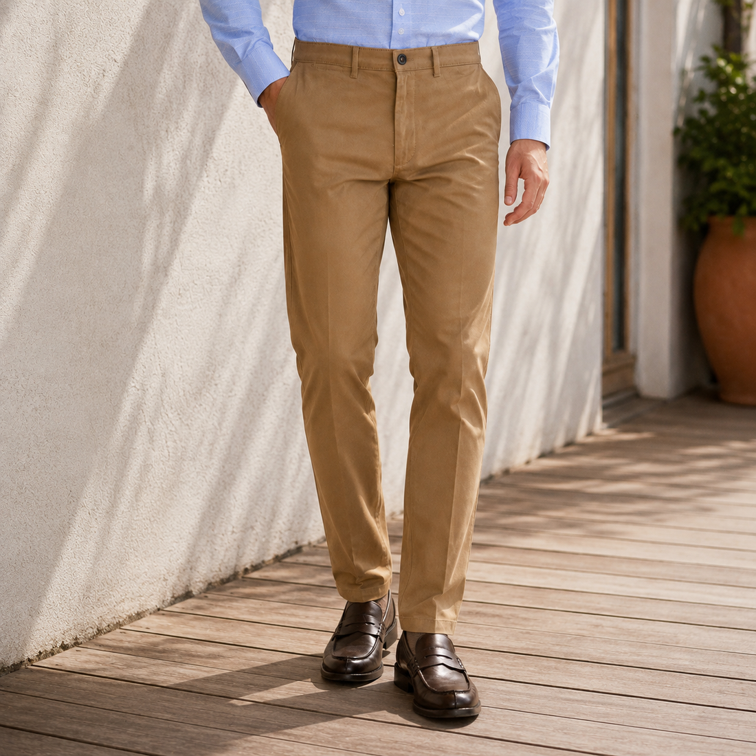 Severin Slim Chinos - Fango