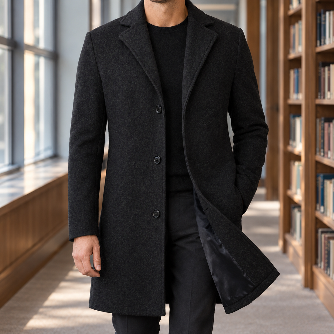 Reuben-Hayes Tailored Coat - Black