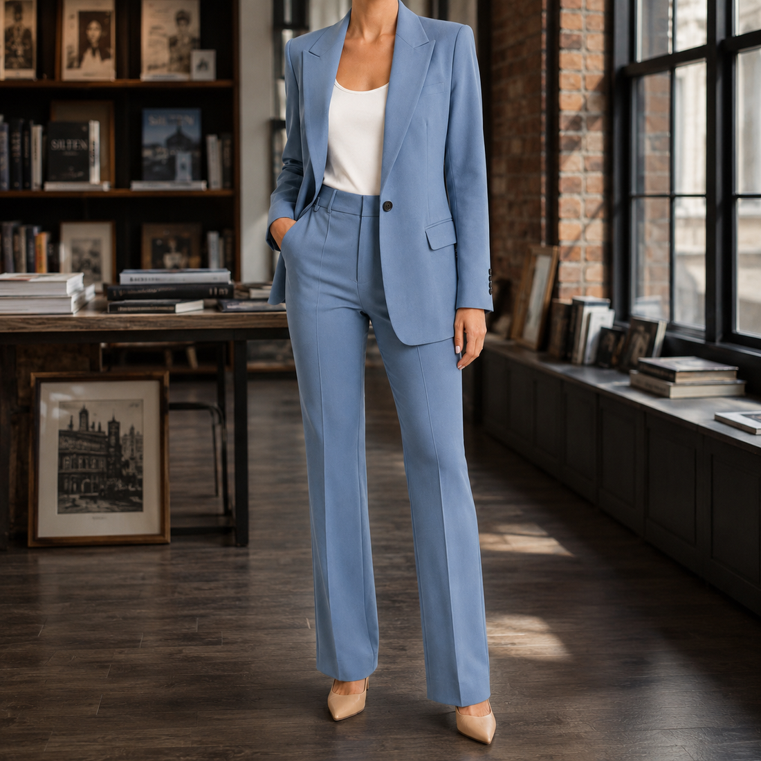 Aimee-Faye Tailored Set - Blue