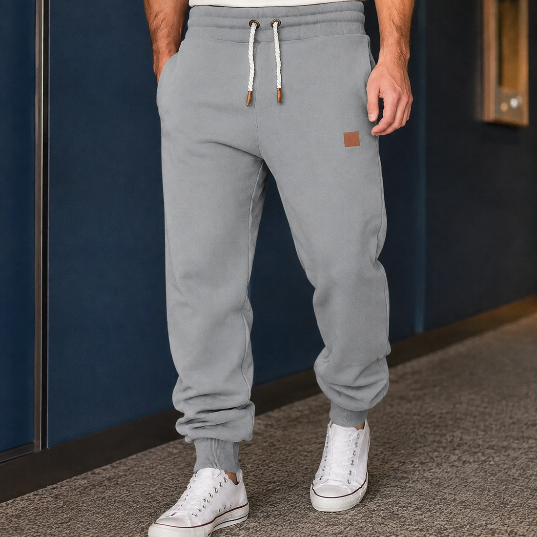 Matthias Tapered Joggers - Light Gray