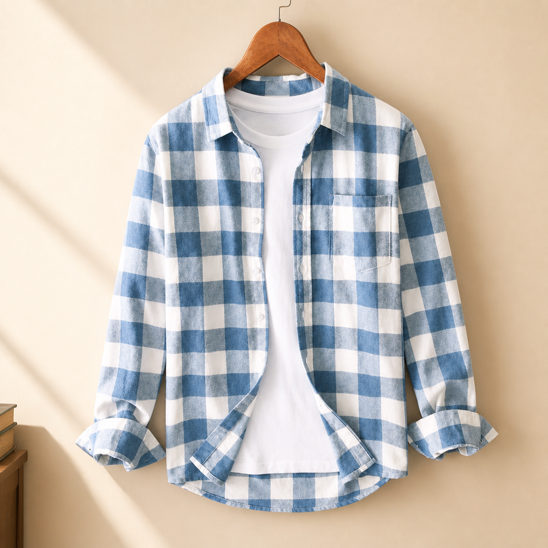 Quentin Plaid Shirt - Light Blue