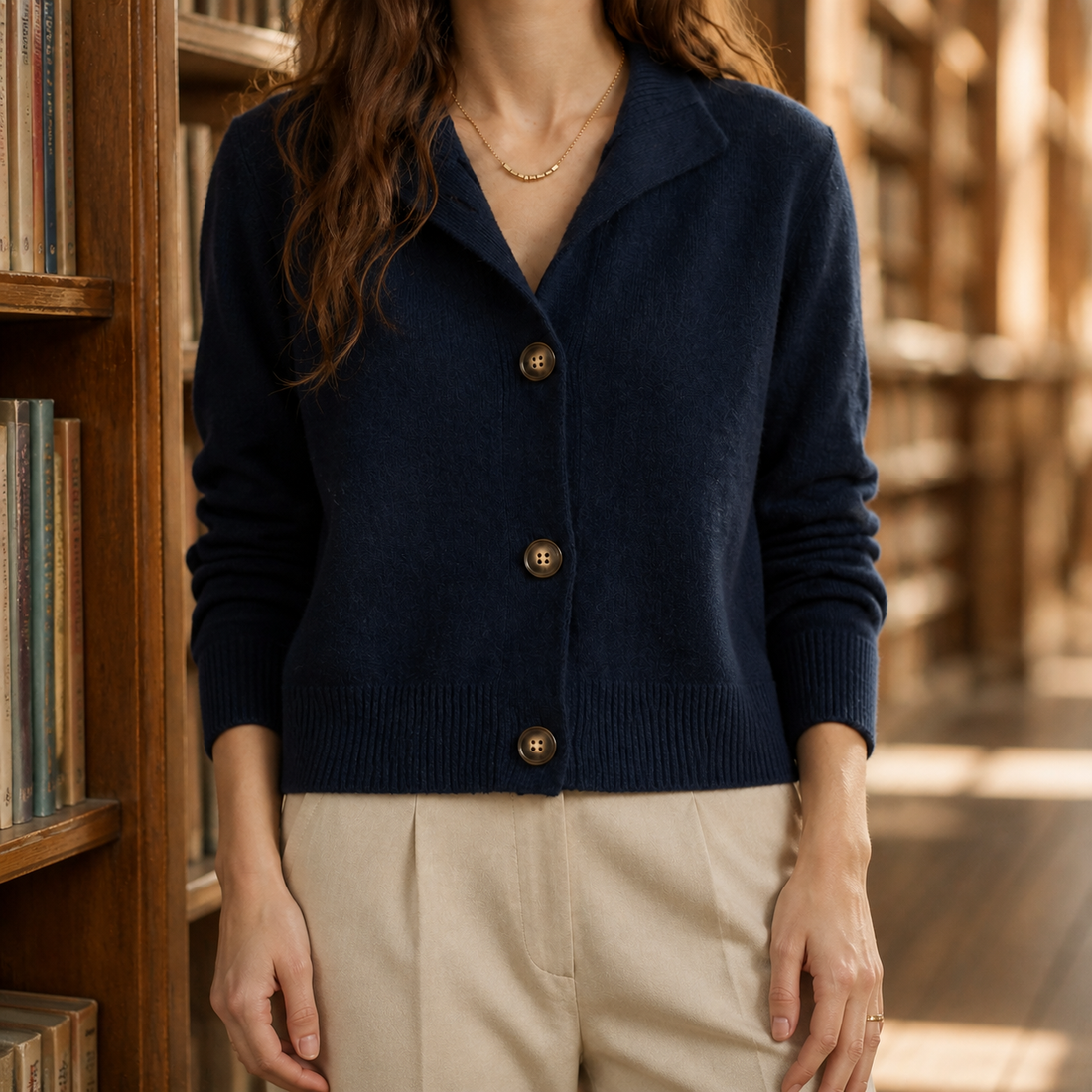 Estelle Cashmere Sweater - Navy